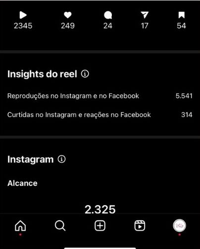Print: reels com 5 mil reproduções